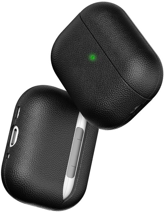 KeyBudz Artisan AirPods Pro 3 leðurhulstur - Svart