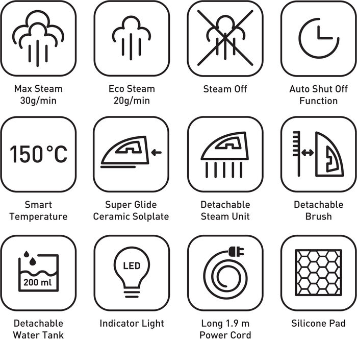 APT gufubursti og straujárn