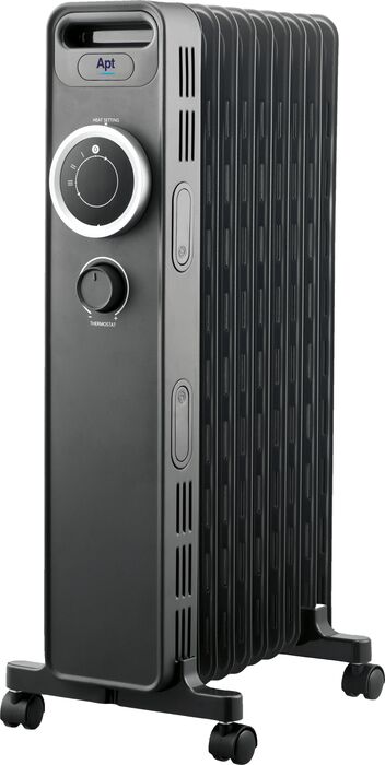 Apt Therma olífylltur rafmagnsofn 1500 W - Svartur