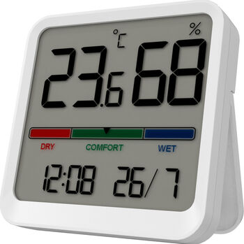 Apt hita- og rakamælir - Hvítur