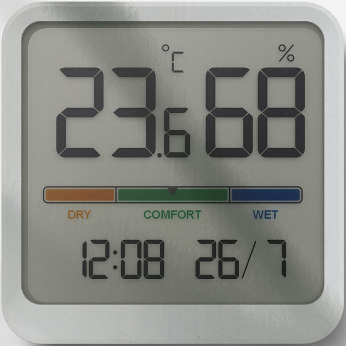 Apt hita- og rakamælir - Hvítur