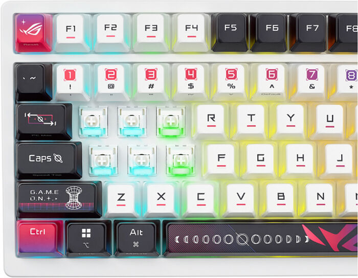 Asus Rog Azoth X þráðlaust lyklaborð - Hvítt