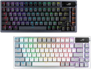 Asus ROG Azoth þráðlaust leikjalyklaborð - Moonlight hvítt