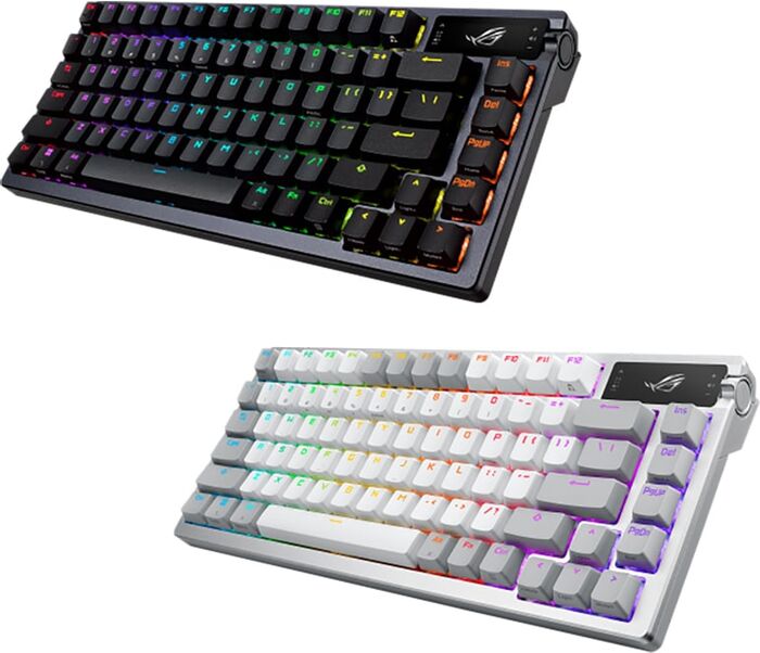 Asus ROG Azoth þráðlaust leikjalyklaborð - Moonlight hvítt