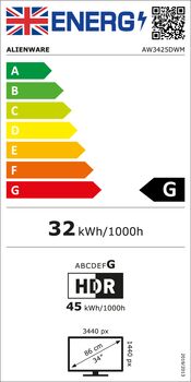 Alienware 34" AW3425DWM boginn leikjaskjár