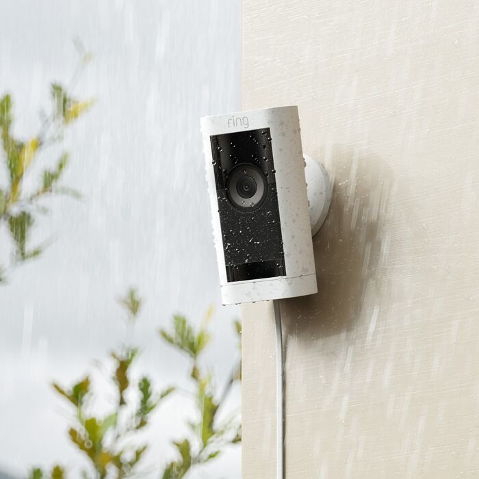 Ring Stick Up Cam Pro Plug-in öryggismyndavél - Hvít