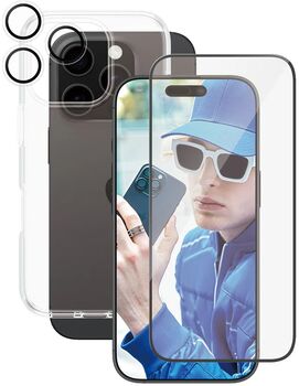 CARE iPhone 16 Pro 3-í-1 pakki - Glær