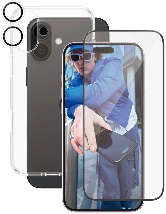 CARE iPhone 16 Plus 3-í-1 pakki - Glær