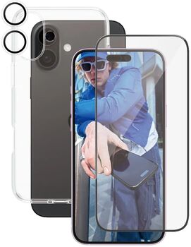 CARE iPhone 16 Plus 3-í-1 pakki - Glær