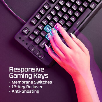 HyperX Eve 1800 leikjalyklaborð - Svart