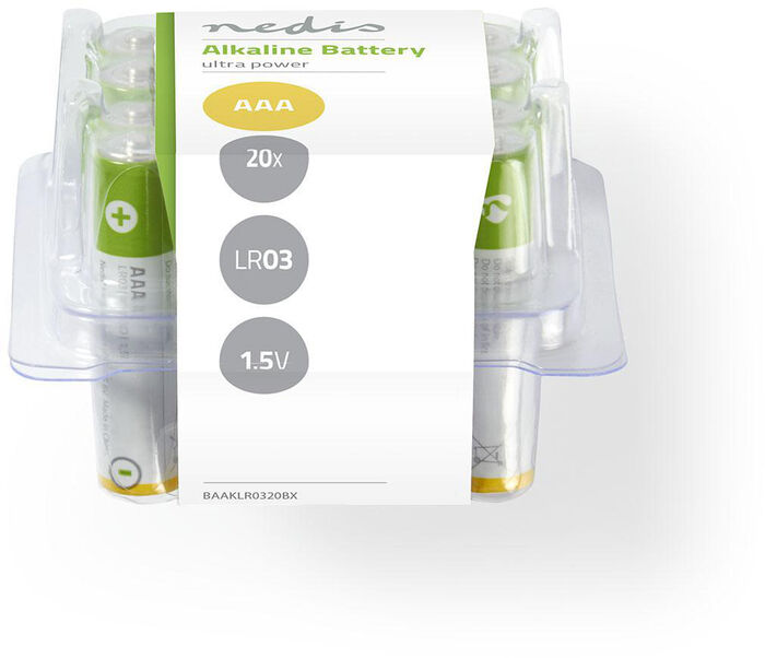 Alkaline rafhlöður AAA - 1.5 V - 20stk