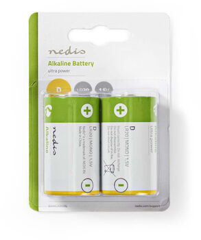Nedis Rafhlöður D Alkaline 1.5V 2 stk