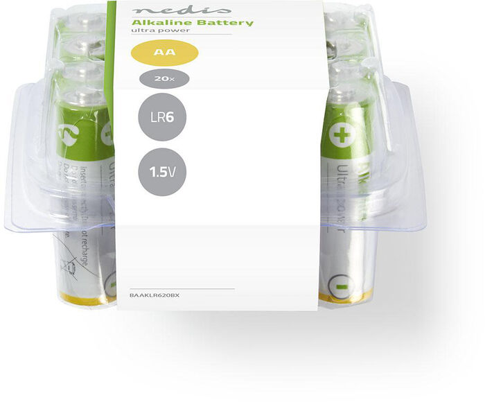 Nedis AA Rafhlöður Alkaline 1.5V 20stk.