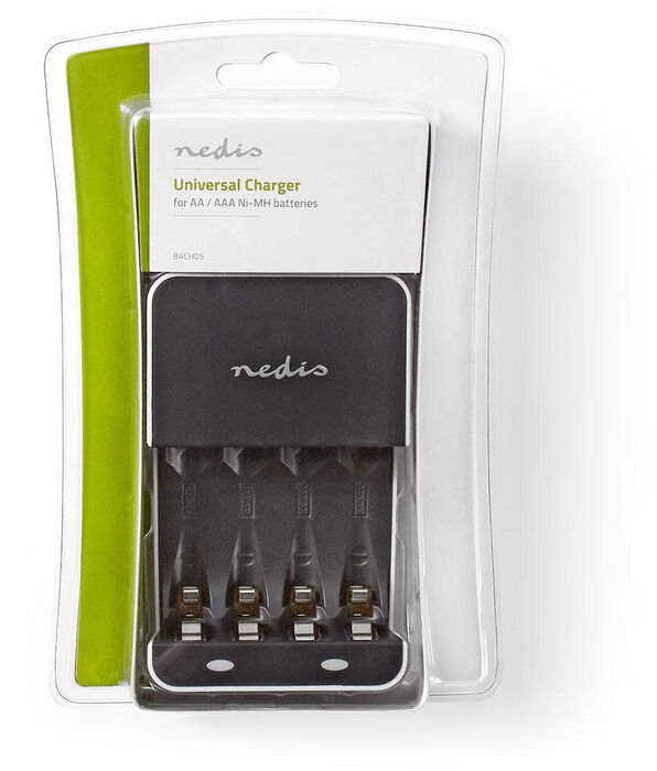 Nedis hleðslutæki fyrir AA/AAA rafhlöður