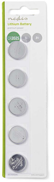 Nedis CR2025 rafhlöður 5 stk