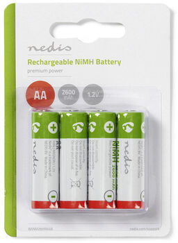 AA hleðslurafhlöður 4stk 2600mAh