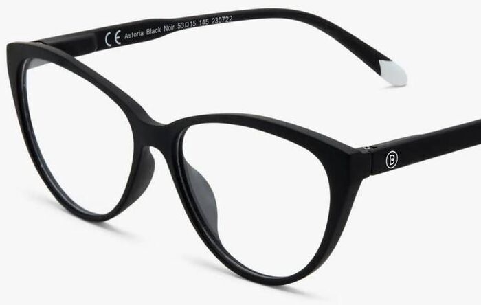 Barner Astoria +1 skjágleraugu - Black Noir
