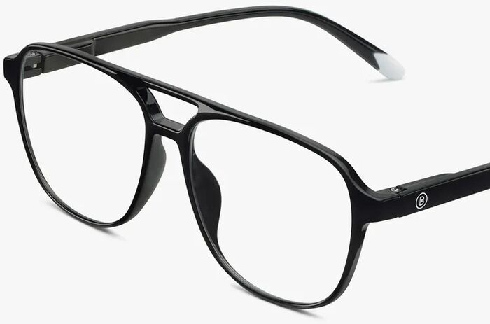 Barner Brad Glossy +3 skjágleraugu - Black Noir