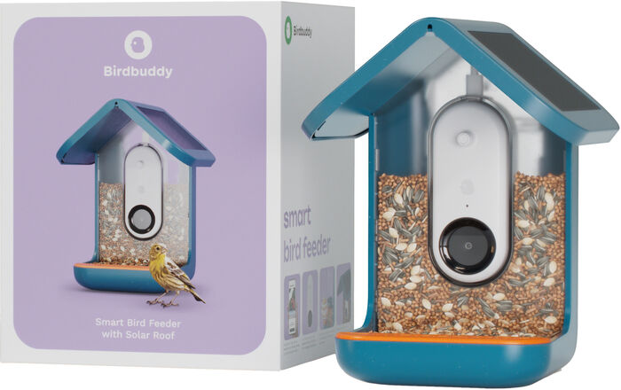 BirdBuddy fuglahús m. myndavél og sólarhleðslu - Blátt