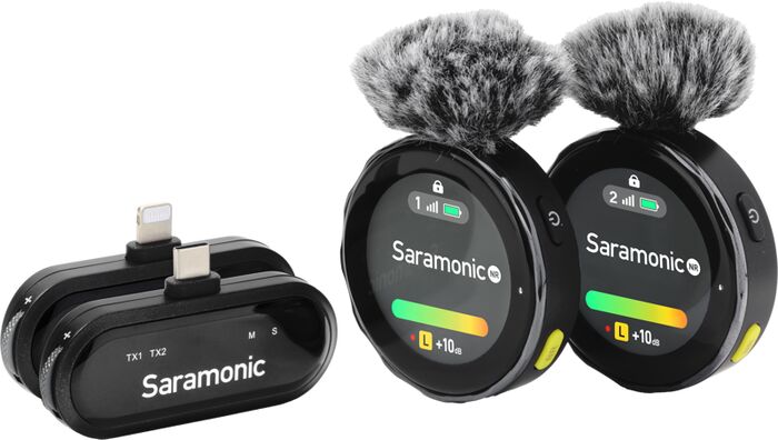 Saramonic Blink Me U2 þráðlaus hljóðnemi fyrir 2 - Svartur