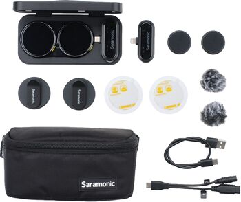 Saramonic Blink Me U2 þráðlaus hljóðnemi fyrir 2 - Svartur