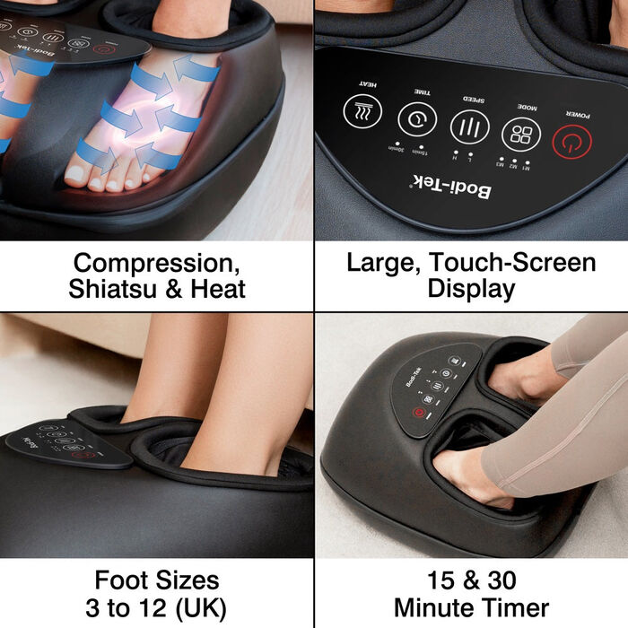 Bodi-Tek Foot-Therapy 3-in-1 fótanuddtæki - Svart