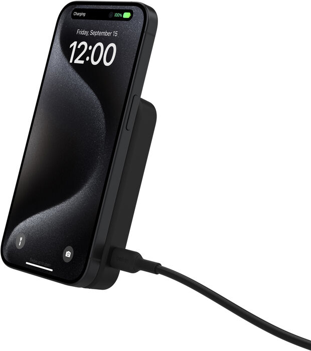 Belkin BoostCharge Pro 8K MagSafe Qi2 ferðahleðsla - Svart