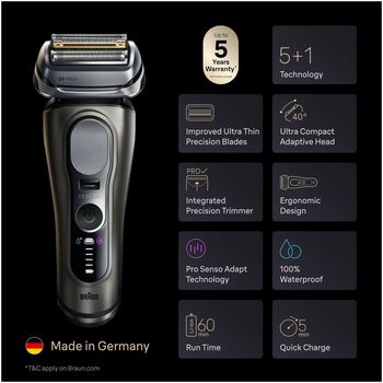 Braun Series 9 Pro+ rakvél 9655cc - Grá