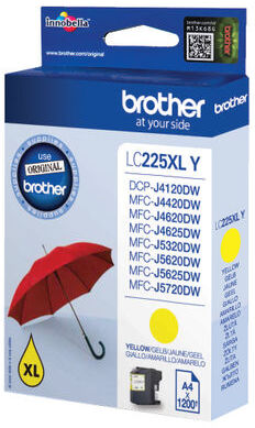 Brother LC225XL blekhylki - Gult