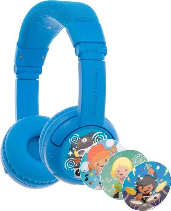 BuddyPhones PLAY+ barnaheyrnartól - Blá