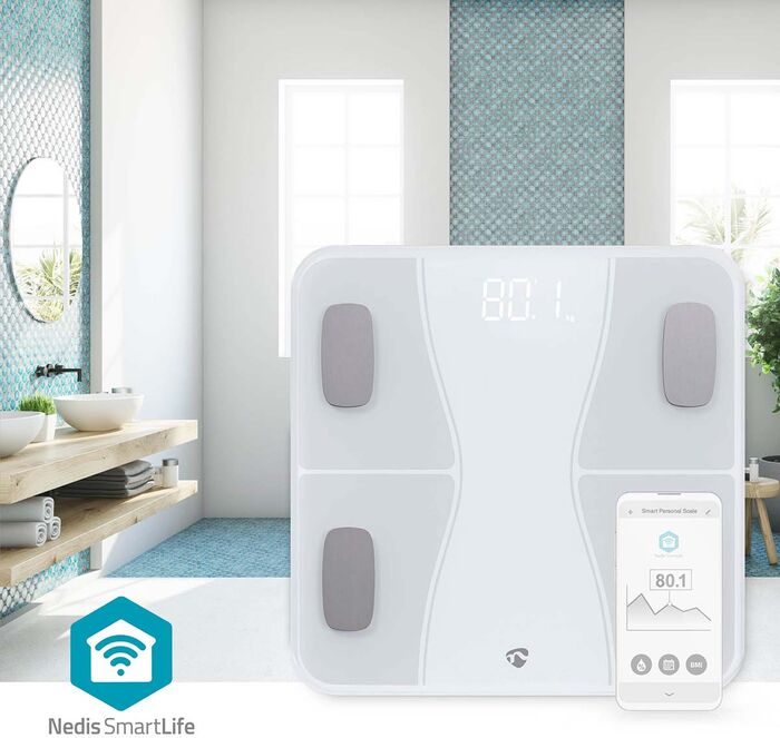 Nedis SmartLife snjallvog - Hvít