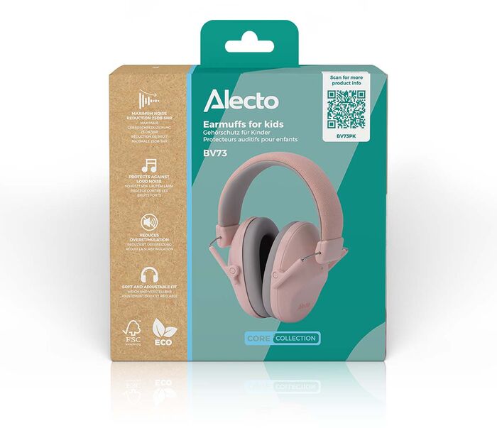 Alecto heyrnarhlífar f. börn - Bleikar