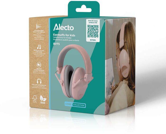 Alecto heyrnarhlífar f. börn - Bleikar