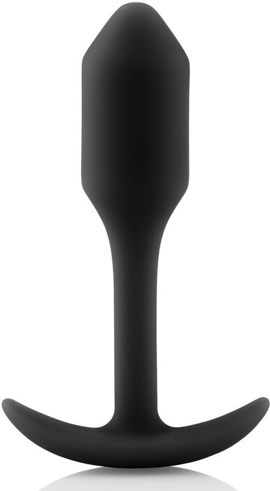 b-Vibe snug plug 1 rassaörvari með þyngdarkúlum - Svartur