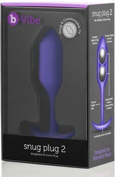 B-Vibe snug plug 2 rassaörvari með þyngdarkúlum - Fjólublár