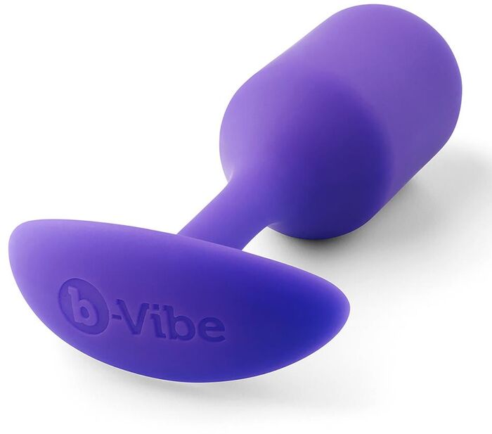 B-Vibe snug plug 2 rassaörvari með þyngdarkúlum - Fjólublár