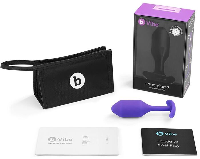 B-Vibe snug plug 2 rassaörvari með þyngdarkúlum - Fjólublár