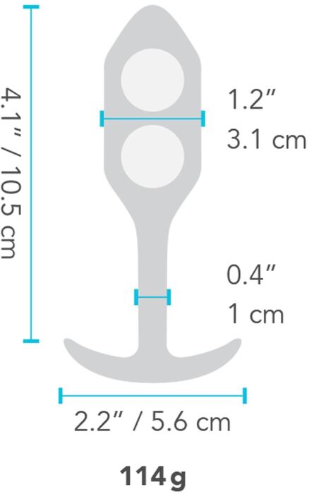 B-Vibe snug plug 2 rassaörvari með þyngdarkúlum - Fjólublár