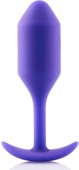 B-Vibe snug plug 2 rassaörvari með þyngdarkúlum - Fjólublár