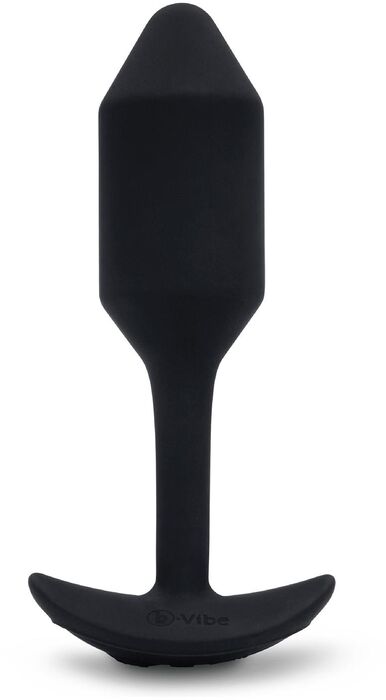 B-Vibe snug plug 2 rassaörvari með titring og þyngdarkúlum - Svartur