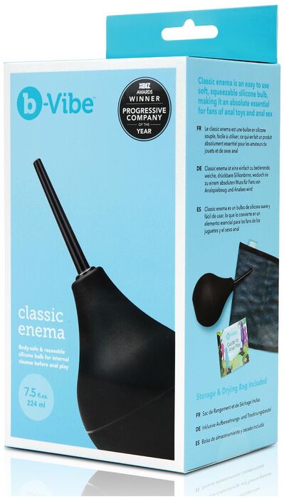 b-Vibe classic enema hreinsandi vatnsblaðra - Svört