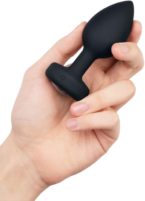 b-Vibe jewel rassaörvari með titring - M/L svartur