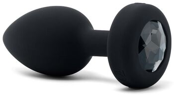 b-Vibe jewel rassaörvari með titring - M/L svartur