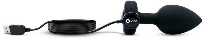 b-Vibe jewel rassaörvari með titring - M/L svartur