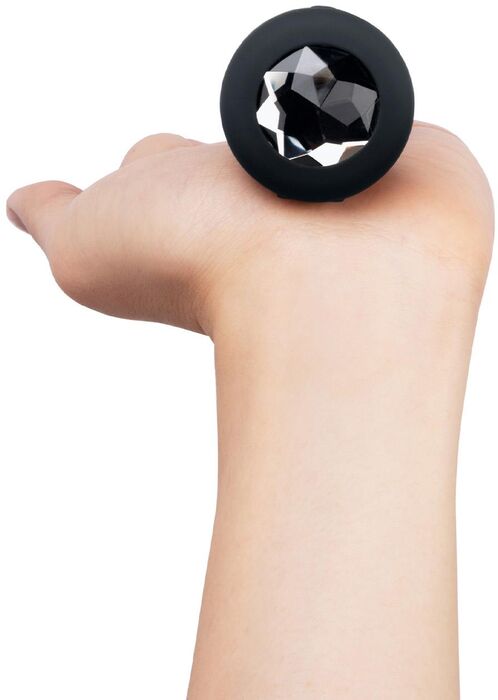 b-Vibe jewel rassaörvari með titring - M/L svartur