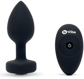 b-Vibe jewel rassaörvari með titring - M/L svartur