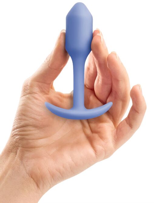 b-Vibe snug plug 1 rassaörvari með þyngdarkúlum - Fjólublár