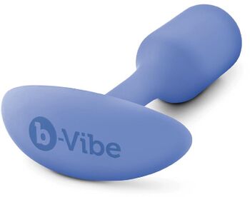 b-Vibe snug plug 1 rassaörvari með þyngdarkúlum - Fjólublár