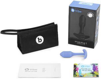 b-Vibe snug plug 1 rassaörvari með þyngdarkúlum - Fjólublár