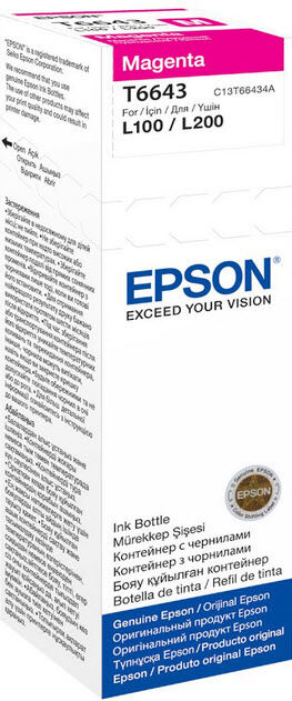 Epson T6643 blekbrúsi - Bleikur